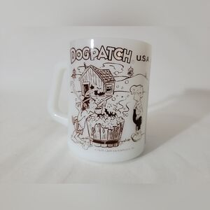 Vintage Dogpatch Pete Milk Glass Mug USA 1975 Capp Enterprises